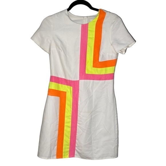 NWT Julie Brown NYC Leah Colorblock‎ Dress Orange Small - Picture 2 of 11